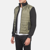 Arlet Green Leather Quilted Jacket
